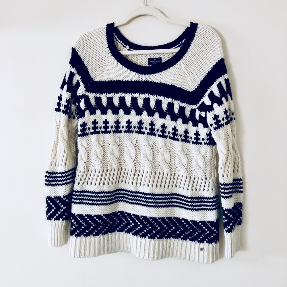 American Eagle Patterned Sweater